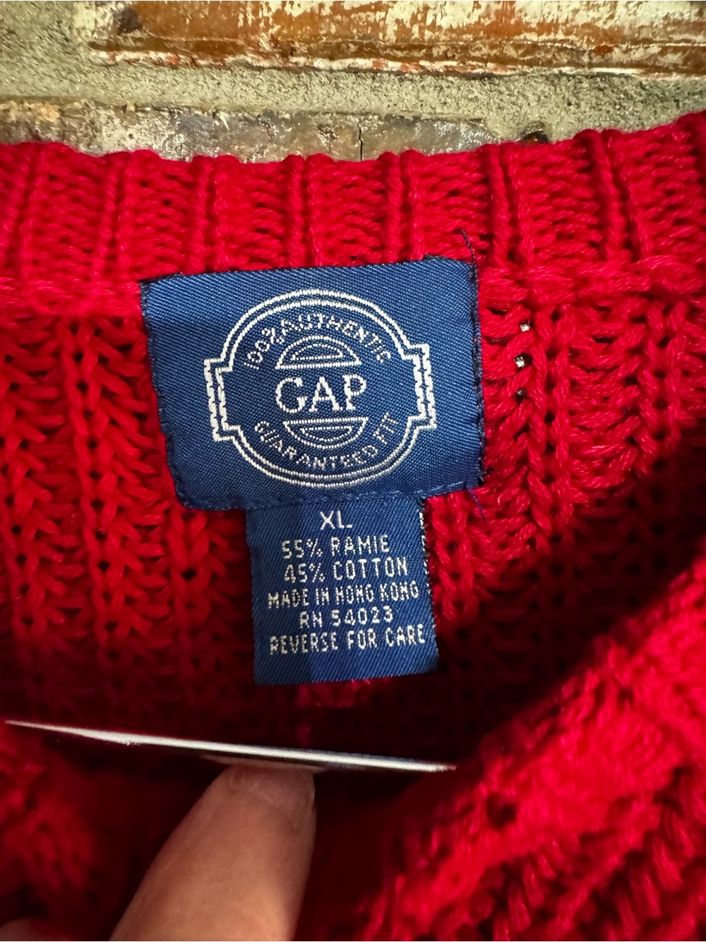Late 1980’s Gap Ramie and Cotton crewneck Made in Hong Kong - Picture 3 of 4